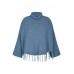 Le Comte - 49-620610 Cape-pull in jeansblauw met friedels.